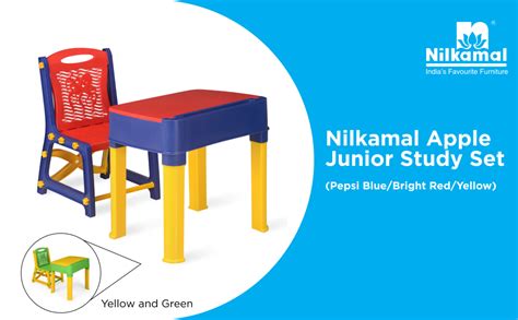 Nilkamal Apple Junior's Study Desk (Red/Blue/Yellow) : Amazon.in: Home ...