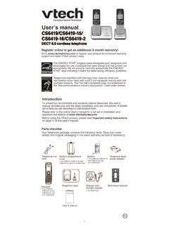 VTech Phones User Manual 的图像结果