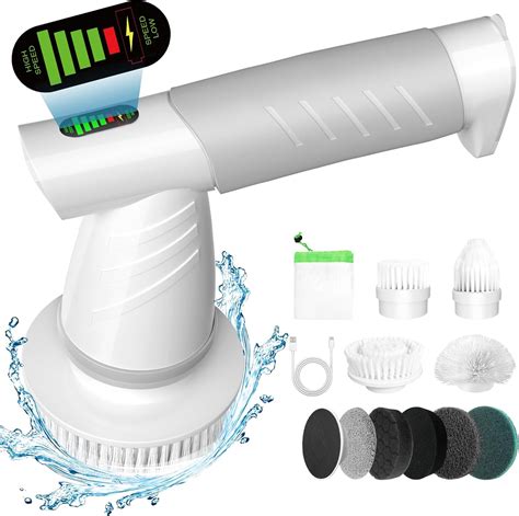 SZFIXEZ Electric Spin Scrubber, Portable Electric Cleaning Brush, Power ...
