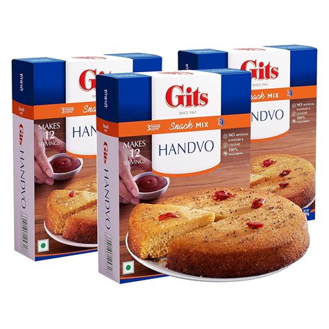 Gits Instant Handvo Snack Mix, 1500g (Pack of 3 X 500g Each) : Amazon ...