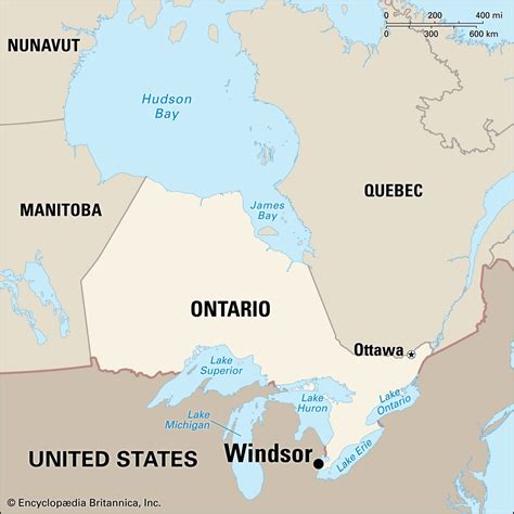 Latitude Of Windsor Ontario