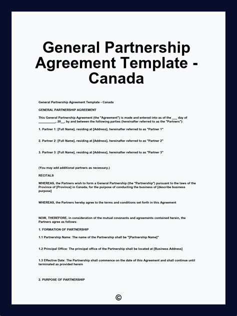 General Partnership Information Form 的图像结果