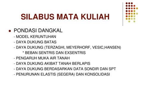 PPT - SILABUS MATA KULIAH PowerPoint Presentation, free download - ID ...