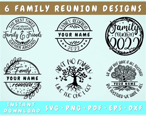Family reunion 2022 svg bundle 6 designs family reunion shirt svg ...