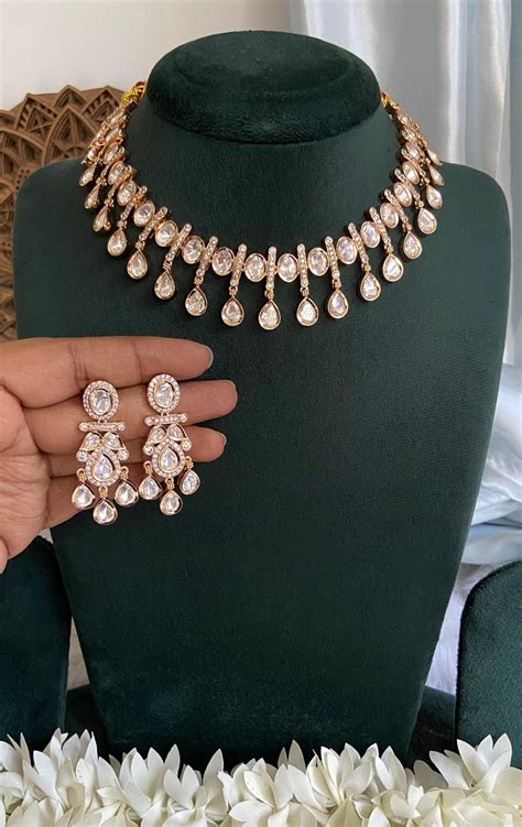 Zivah Teardrop Kundan Necklace Set – The Golden Gossip Store