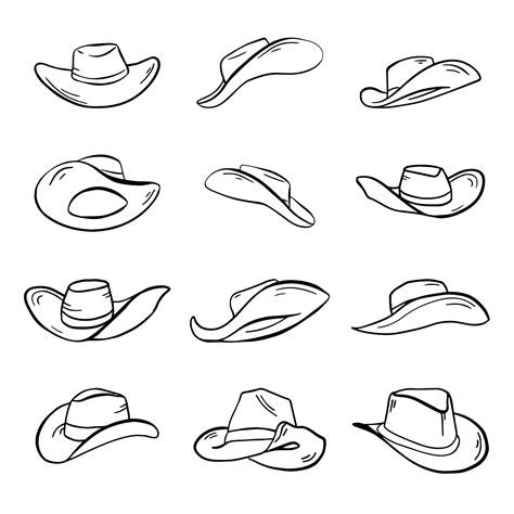 Cowgirl Hat Drawing