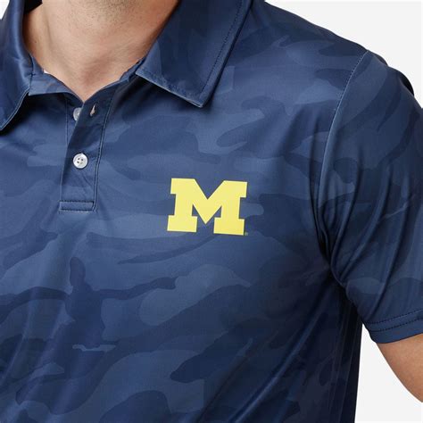 Michigan Wolverines Color Camo Polyester Polo FOCO
