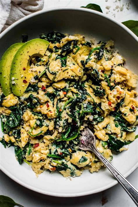 Spinach Scrambled Eggs