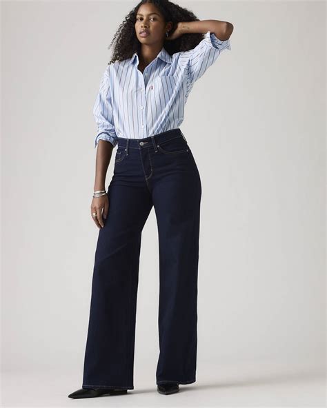 318 Shaping Wide Leg Jeans - Blue | Levi's® DK