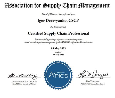 Image result for APICS CSCP Certification