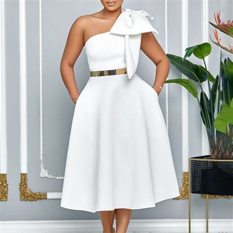 Long White Casual Dresses Women