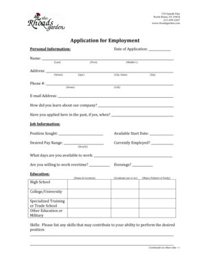 Fillable Online Application Form - Rhoads Garden Fax Email Print ...