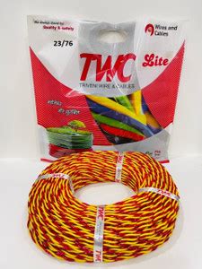 TWC Lite FR Flexible PVC 2 Core Electric Wire For Home & Industry ...