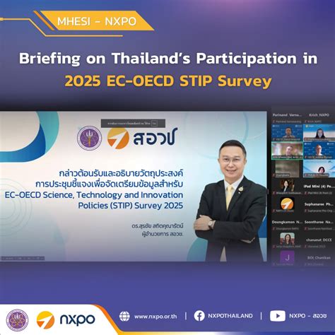 NXPO hosts online briefing for 2025 EC-OECD STIP Survey – Office of National Higher Education ...