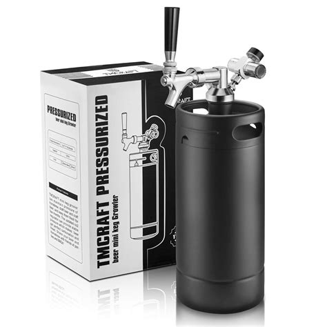 Buy TMCRAFT 128oz Growler Tap System, Pressurized Stainless Steel Mini ...