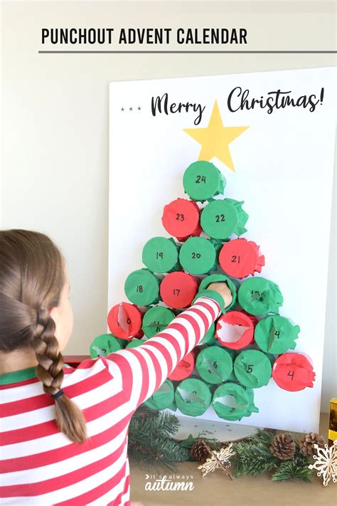 DIY Punch Out Advent Calendar | Advent calendars for kids, Homemade ...