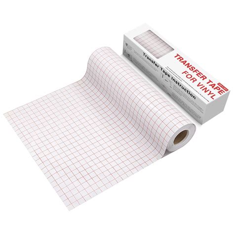 Buy YRYM HTClear Vinyl Transfer Paper Tape Roll-12 x 50 FT w/Alignment ...