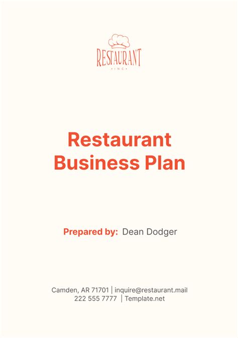 Small Restaurant Business Plan Template 的图像结果