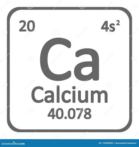 Periodic Table Element Calcium Icon. Stock Illustration - Illustration ...