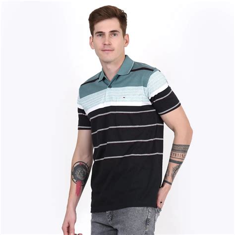 Evergreen Striped Pocket Polo T-shirt – Deer Club