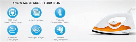 Buy Crompton Greaves PD Plus 1000-Watt Dry Iron with 2 Layers of ...