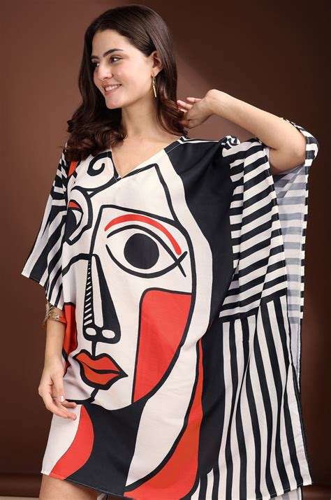 MuseLine Short Muslin Cotton Kaftan Dress | Buy Kaftan Online India ...