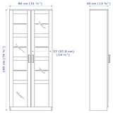 BRIMNES glass-door cabinet, white, 80x190 cm (311/2x743/4") - IKEA