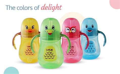 LuvLap Naughty Duck Sipper for Infant/Toddler 280ml, Anti-Spill Sippy ...