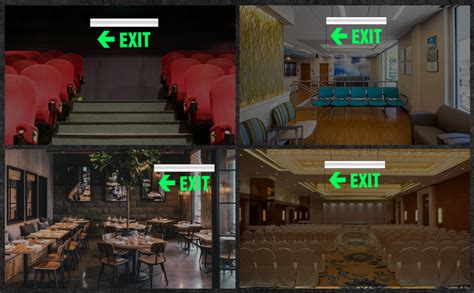 BlueBeems Green LED Light Sign Board - EXIT with Left Arrow I Ultra ...