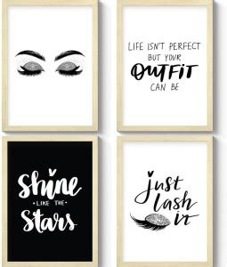 GS Decor Set of 4 Fashion Motivational Quotes Wall Painting | Wall ...