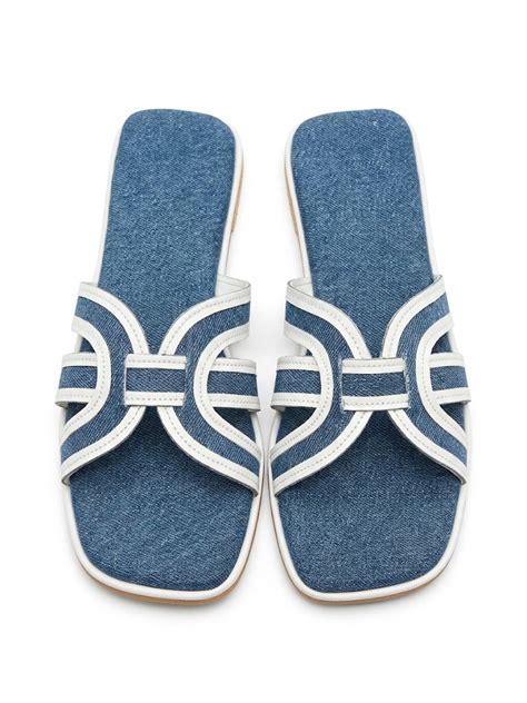 Denim curve flats – Schon Zapato