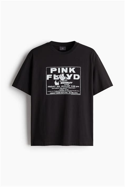 Loose Fit T-shirt - Black/Pink Floyd - Men | H&M US