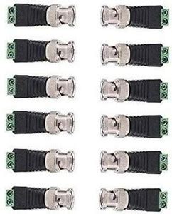 ATEKT BNC 12 PC Connectors Screw Type BNC Male Green Head Terminal Plug ...