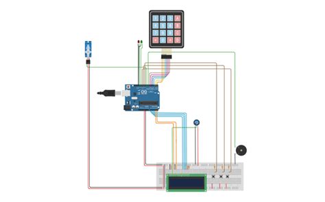 Image result for Password Door Lock Using Arduino Tinkercad