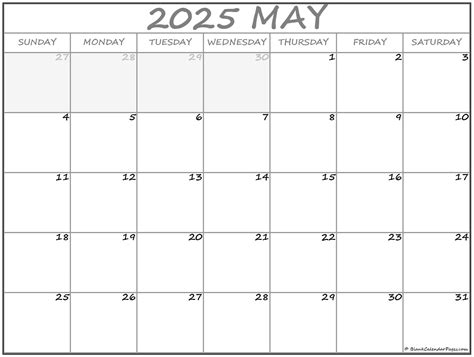May 2025 calendar | free printable calendars