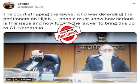 Video of Karnataka HC reprimanding lawyer not related to hijab case