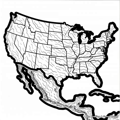 Free Usa Maps Coloring Pages