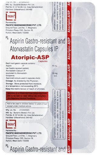 Atoripic Asp 10/75 MG | Order Atoripic Asp 10/75 MG Capsule Online at ...