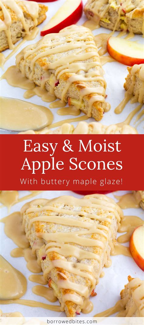 Moist Apple Scones with Maple Glaze Recipe