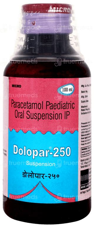Dolopar 250 Suspension 100ml: Uses, Side Effects, Price & Substitutes