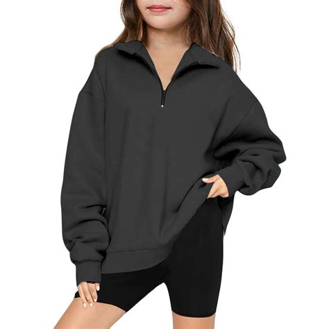 LIaqionyy Sweatshirt for Teen Girls Long Sleeve Zip Up Pullover Kids ...