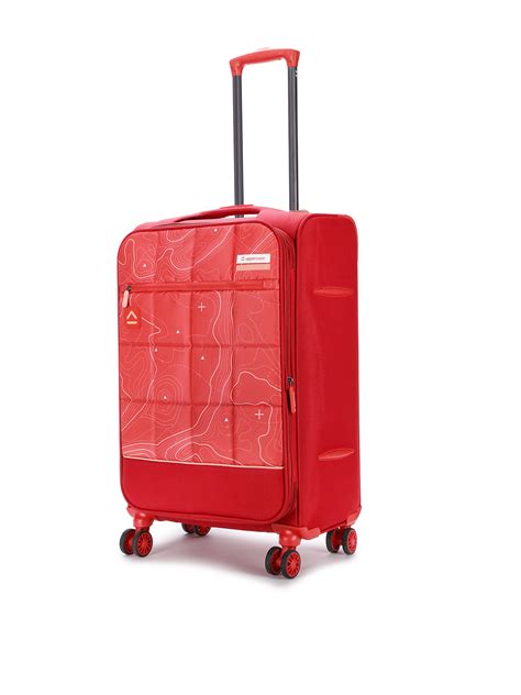 Shop Topo Celeb Red Medium Soft Trolley Bag Now