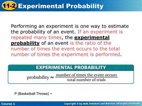 11.2 experimental probability | PDF
