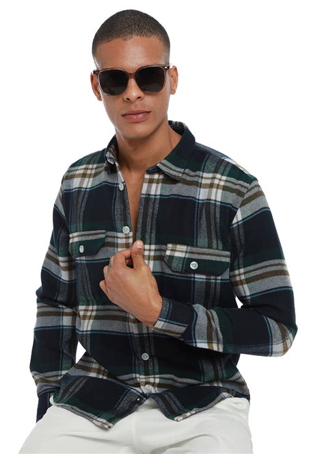 Modest Brushed Cotton Check Shirt