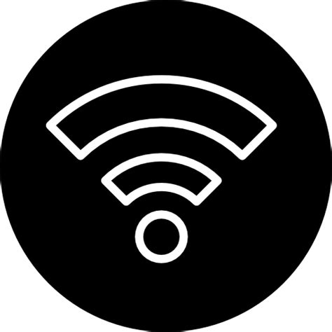 Wifi outline symbol in a circle - Free interface icons