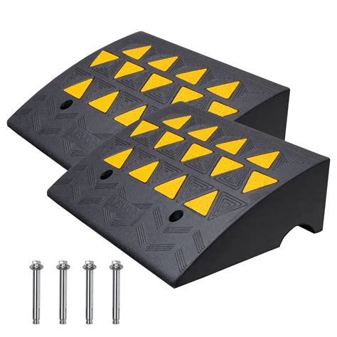 VEVOR Rubber Curb Ramp, 6" Rise Height 2 Pack, Heavy-Duty 33069 lbs/15 ...