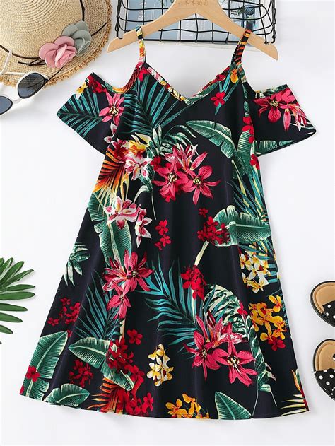 Multicolor Boho Collar Short Sleeve Polyester Tropical Tunic ...