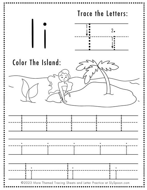 Free Letter I Tracing Worksheets - Sly Spoon | Tracing worksheets, Free ...