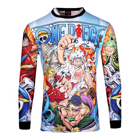 Anime One Piece Shirts Long Sleeve Motocycle Jersey Bike Motocross ...