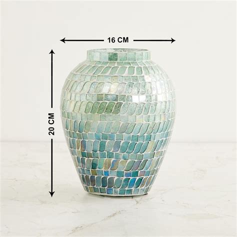 Buy Fiesta Textured Yael Mosaic Vase from Home Centre at just INR 899.0